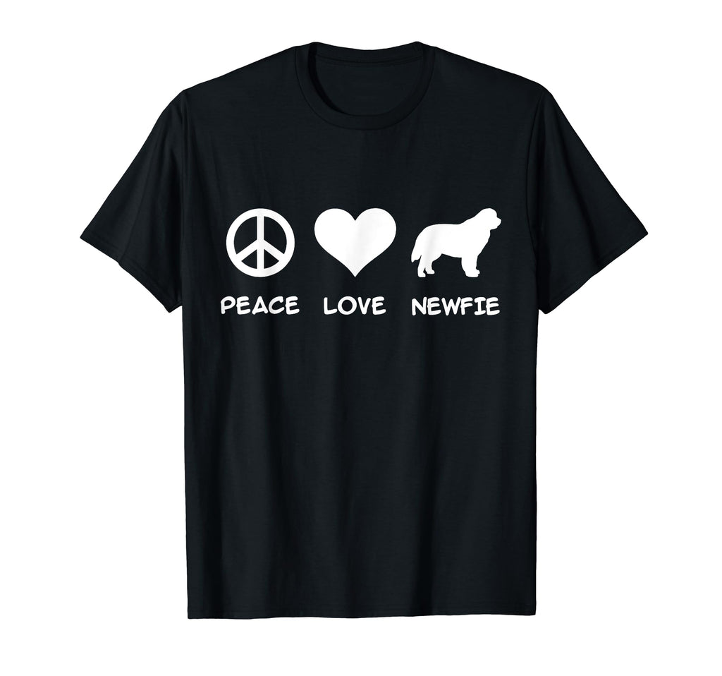 Peace Love Newfie T-Shirt - Trendy Graphic Unisex - T-Shirt, Sweatshirt, Hoodie