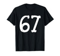 67 Western Serif Meme Cowboy Ranch Number T-Shirt - Graphic Print Unisex - T-Shirt, Sweatshirt, Hoodie