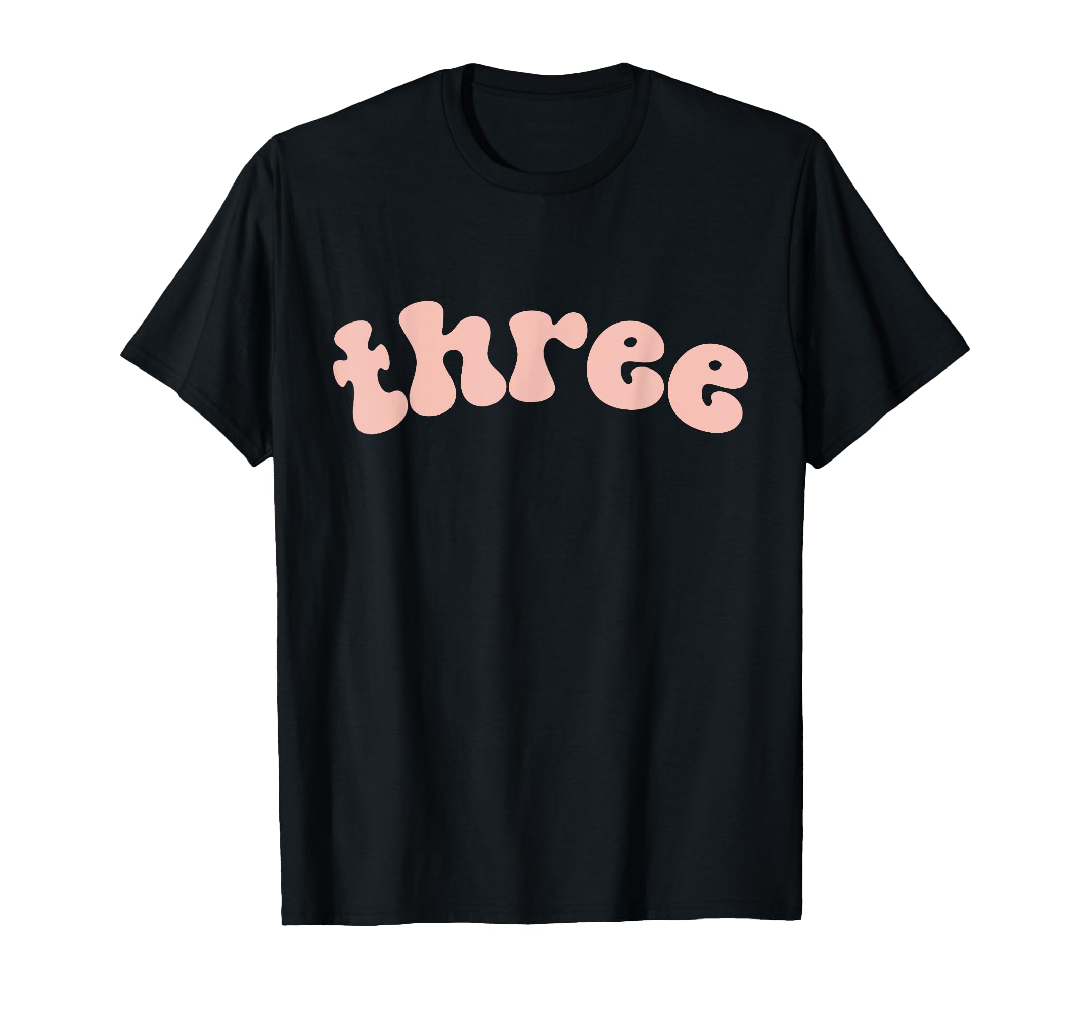 3Rd Birthday Boho Wavy Blush Mauve Three T-Shirt - Novelty Apparel Unisex - T-Shirt, Sweatshirt, Hoodie