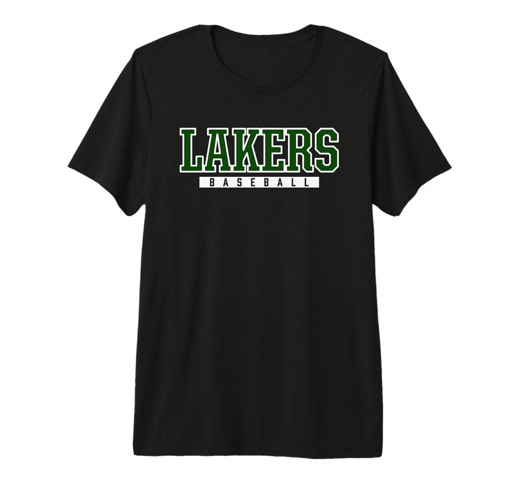 West Bloomfield Lakers Baseball Tri Blend T-Shirt - Minimalist Print Unisex - T-Shirt, Sweatshirt, Hoodie