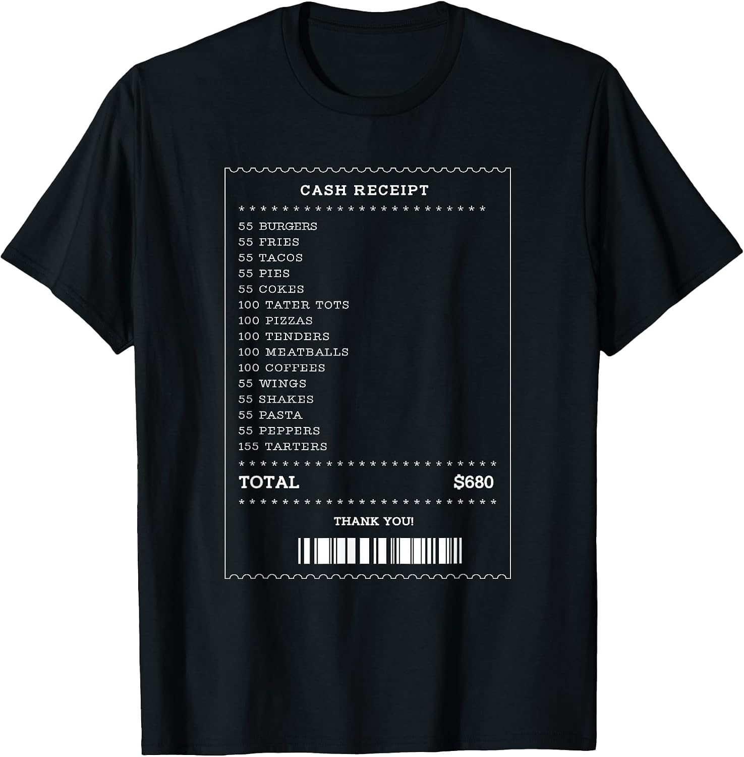 Cash Receipt Design - Adult & Kids T-Shirts, Sweatshirts & Hoodies apparel design preview 1