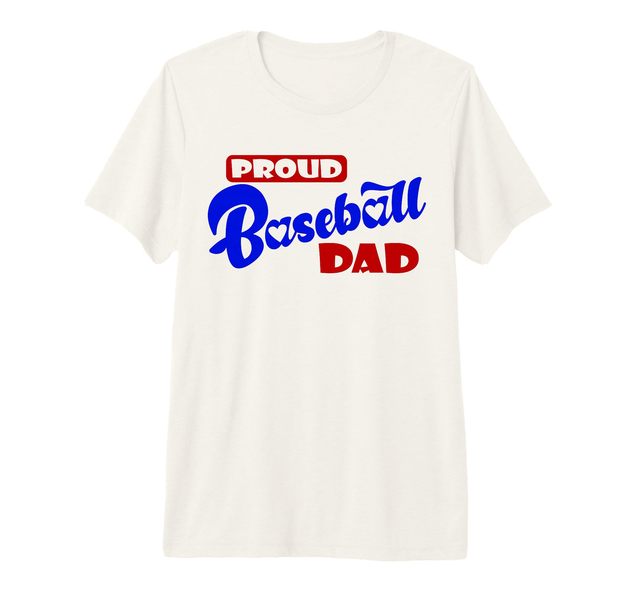 Proud Baseball Dad Game Day Tri Blend T-Shirt - Custom Art Print for Adults - T-Shirt, Sweatshirt, Hoodie