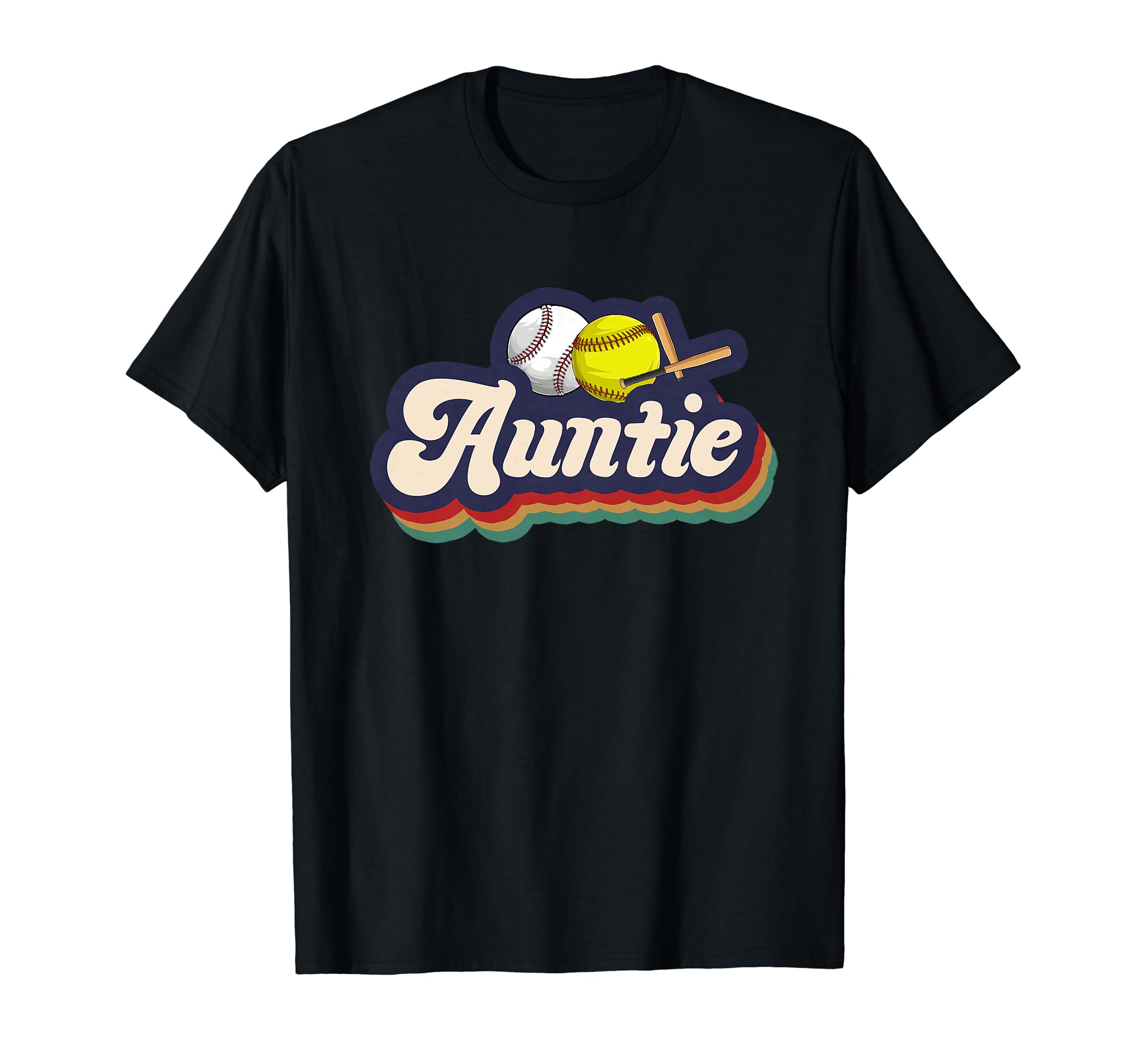 Baseball Softball Auntie Softball T-Shirt - Aesthetic Graphic Men Women - T-Shirt, Sweatshirt, Hoodie