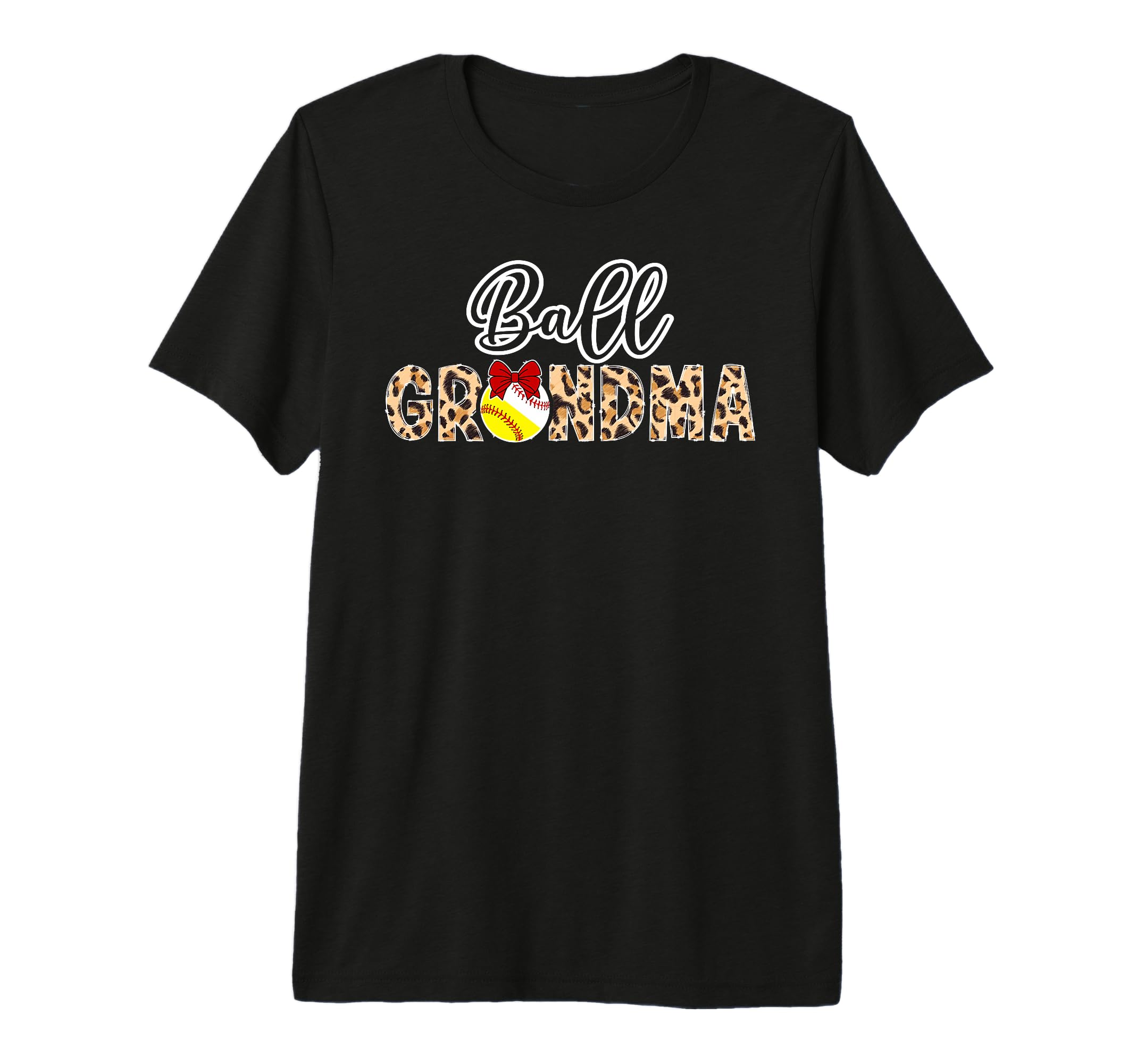Ball Grandma Leopard Softball Baseball T-Shirt - Novelty Apparel Men Women - T-Shirt, Sweatshirt, Hoodie