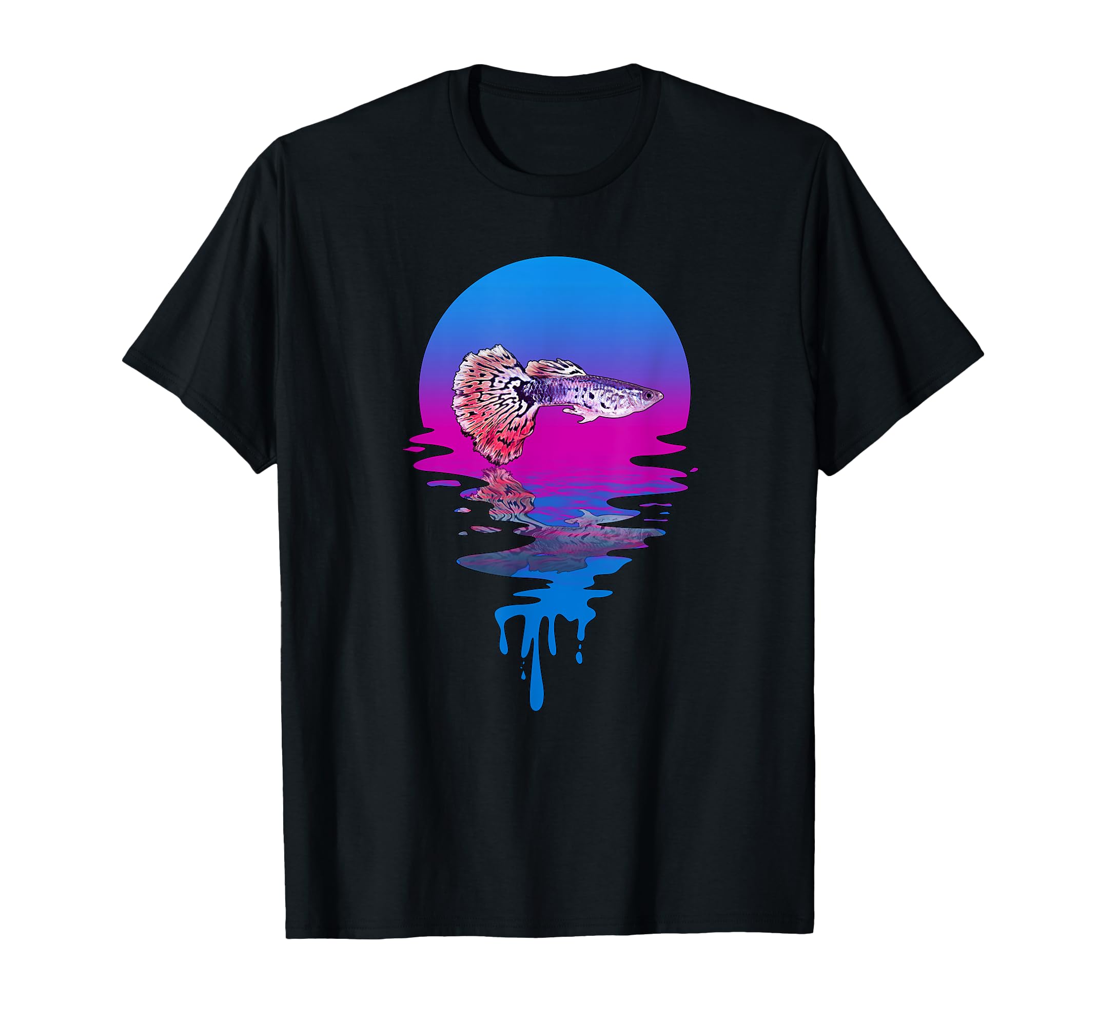 Sunset Guppy T-Shirt - Graphic Print for Adults - T-Shirt, Sweatshirt, Hoodie