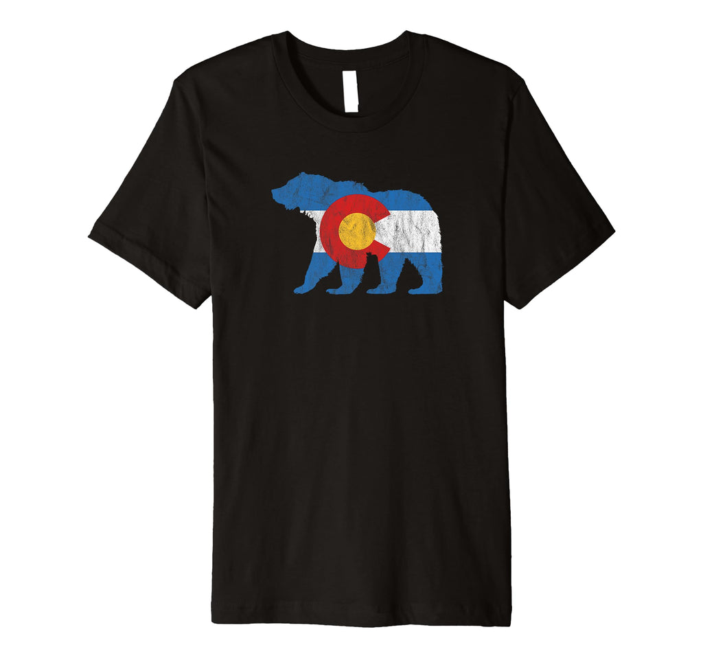Colorado Flag Bear Distressed T-Shirt - Streetwear Style Unisex - T-Shirt, Sweatshirt, Hoodie