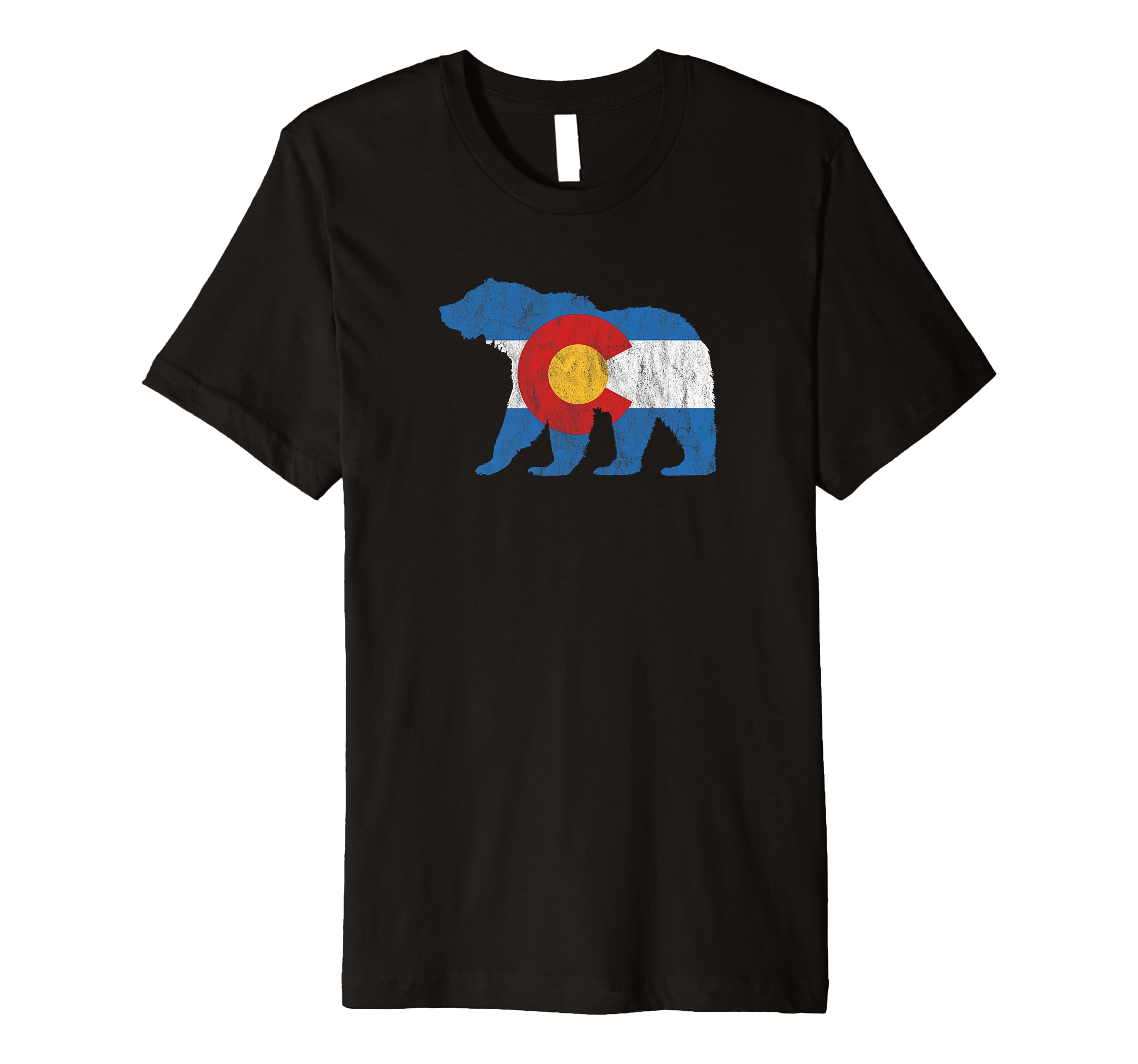 Colorado Flag Bear Distressed T-Shirt - Streetwear Style Unisex - T-Shirt, Sweatshirt, Hoodie