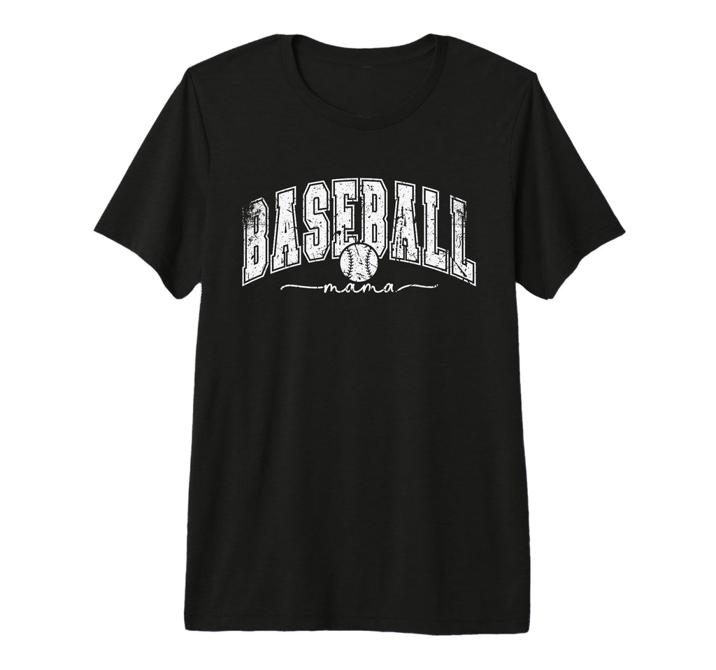 Baseball Mama Funny Sport Tri Blend T-Shirt - Custom Art Print Men Women - T-Shirt, Sweatshirt, Hoodie