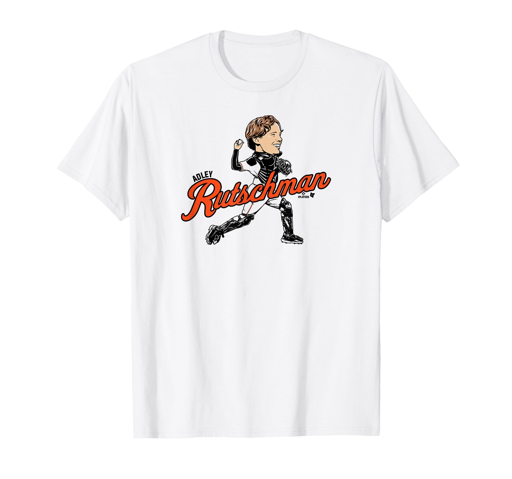 Adley Rutschman Caricature Baltimore T-Shirt - Minimalist Print for Adults - T-Shirt, Sweatshirt, Hoodie