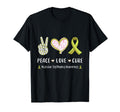 Peace Love Cure Muscular Dystrophy Md T-Shirt - Novelty Apparel Unisex - T-Shirt, Sweatshirt, Hoodie