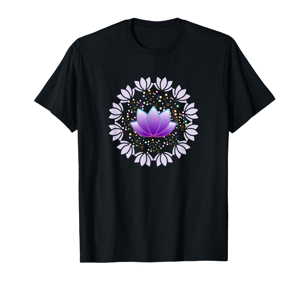 Lotus Flower Floral Mandala Yoga T-Shirt - Streetwear Style Unisex - T-Shirt, Sweatshirt, Hoodie