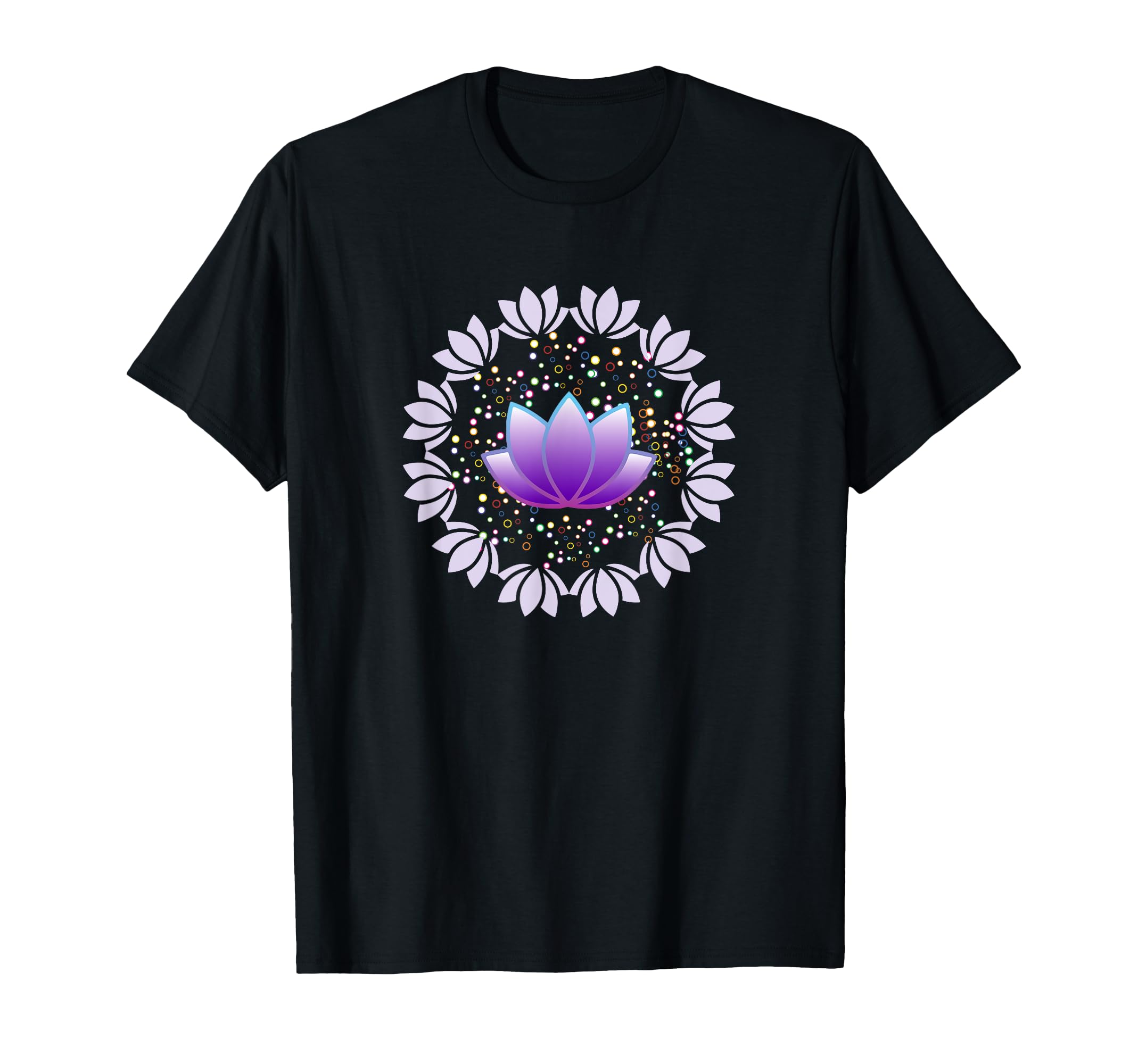 Lotus Flower Floral Mandala Yoga T-Shirt - Streetwear Style Unisex - T-Shirt, Sweatshirt, Hoodie