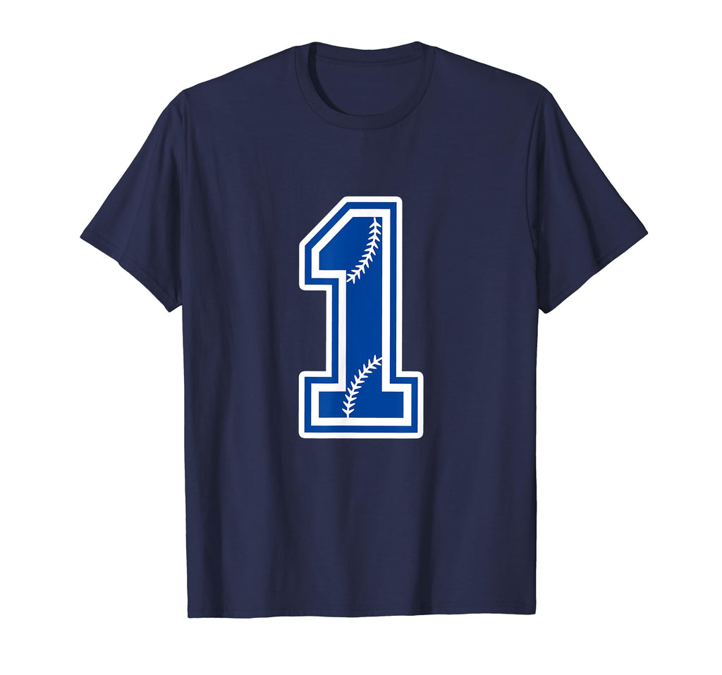 Baseball Softball Number 1 Blue Number T-Shirt - Streetwear Style Unisex - T-Shirt, Sweatshirt, Hoodie
