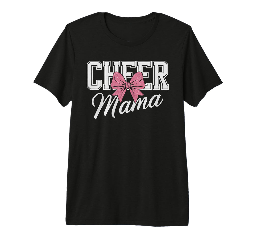 Cheer Mom Mother Bow Cheerleader T-Shirt - Custom Art Print for Adults - T-Shirt, Sweatshirt, Hoodie