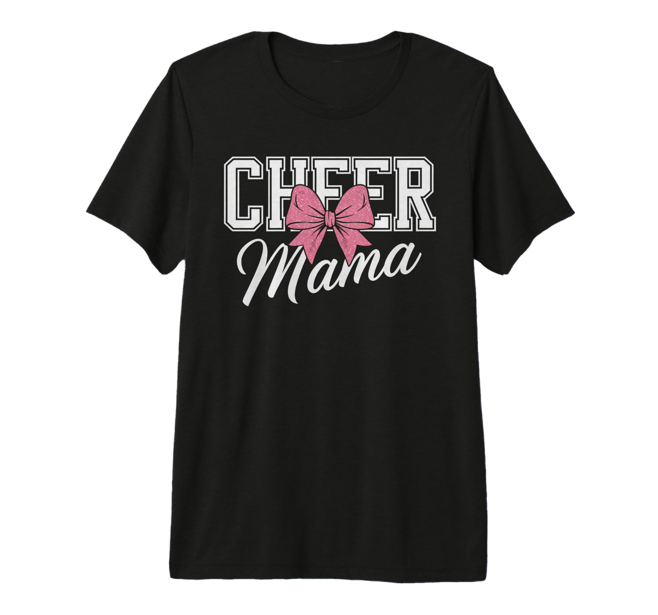 Cheer Mom Mother Bow Cheerleader T-Shirt - Custom Art Print for Adults - T-Shirt, Sweatshirt, Hoodie
