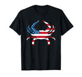 Crab American Flag T-Shirt - Aesthetic Graphic for Adults - T-Shirt, Sweatshirt, Hoodie