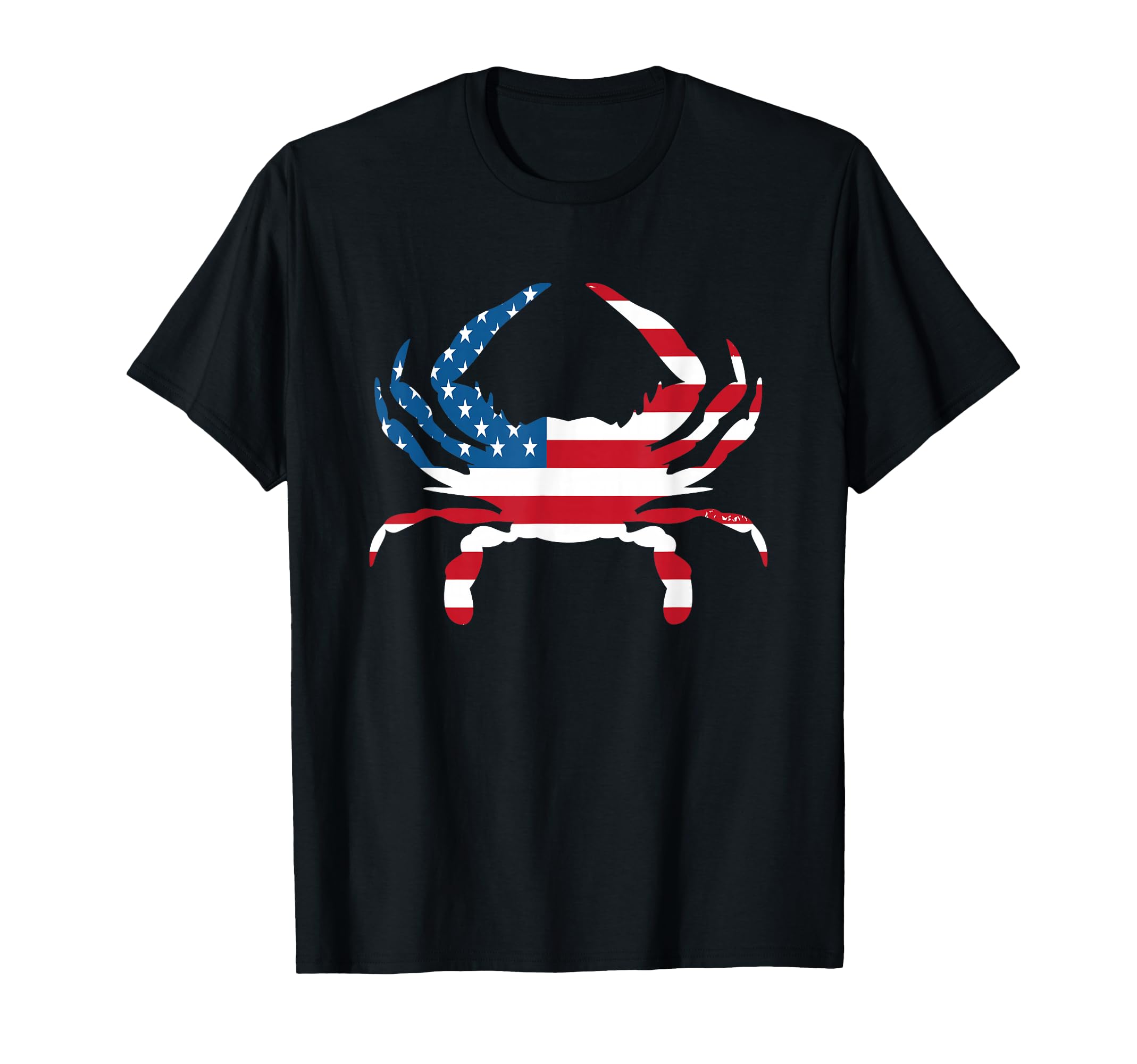 Crab American Flag T-Shirt - Aesthetic Graphic for Adults - T-Shirt, Sweatshirt, Hoodie
