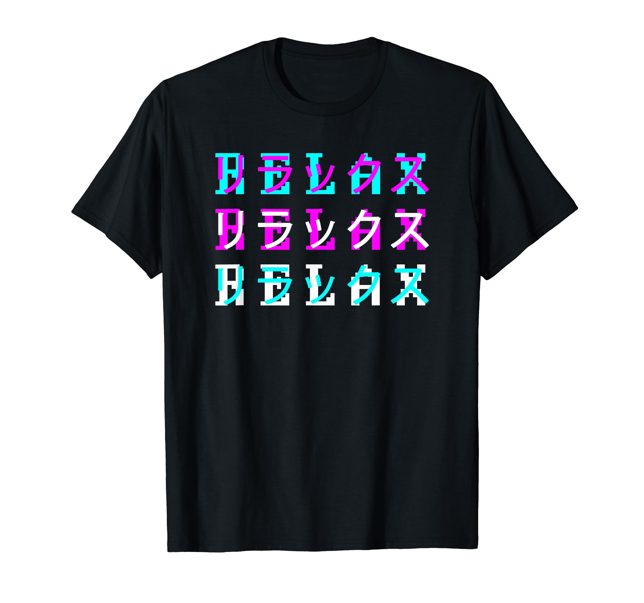 Vaporwave Aesthetic Relax Japanese T-Shirt - Fun Novelty Design Men Women - T-Shirt, Sweatshirt, Hoodie