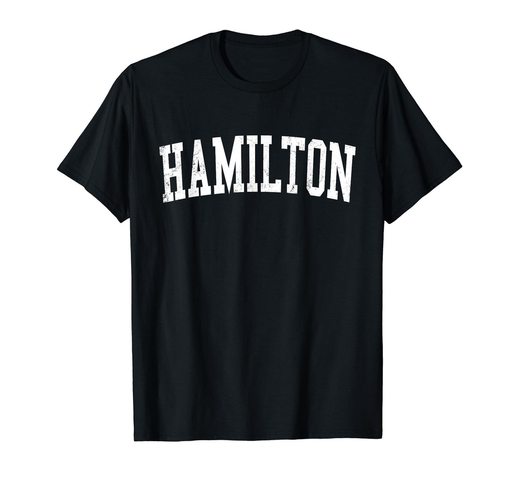 Hamilton Oh Distressed White Varsity T-Shirt - Minimalist Print Men Women - T-Shirt, Sweatshirt, Hoodie