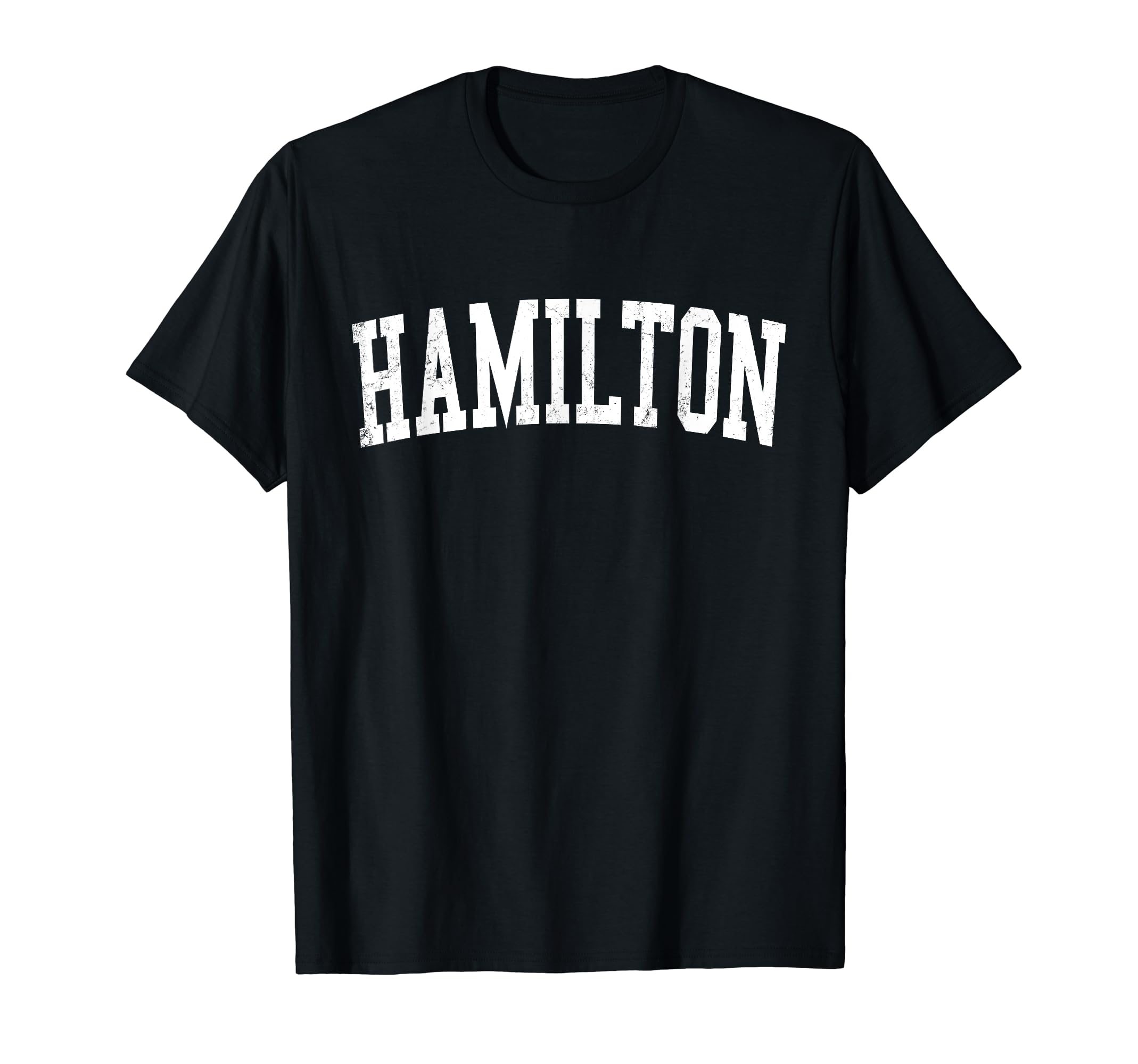 Hamilton Oh Distressed White Varsity T-Shirt - Minimalist Print Men Women - T-Shirt, Sweatshirt, Hoodie