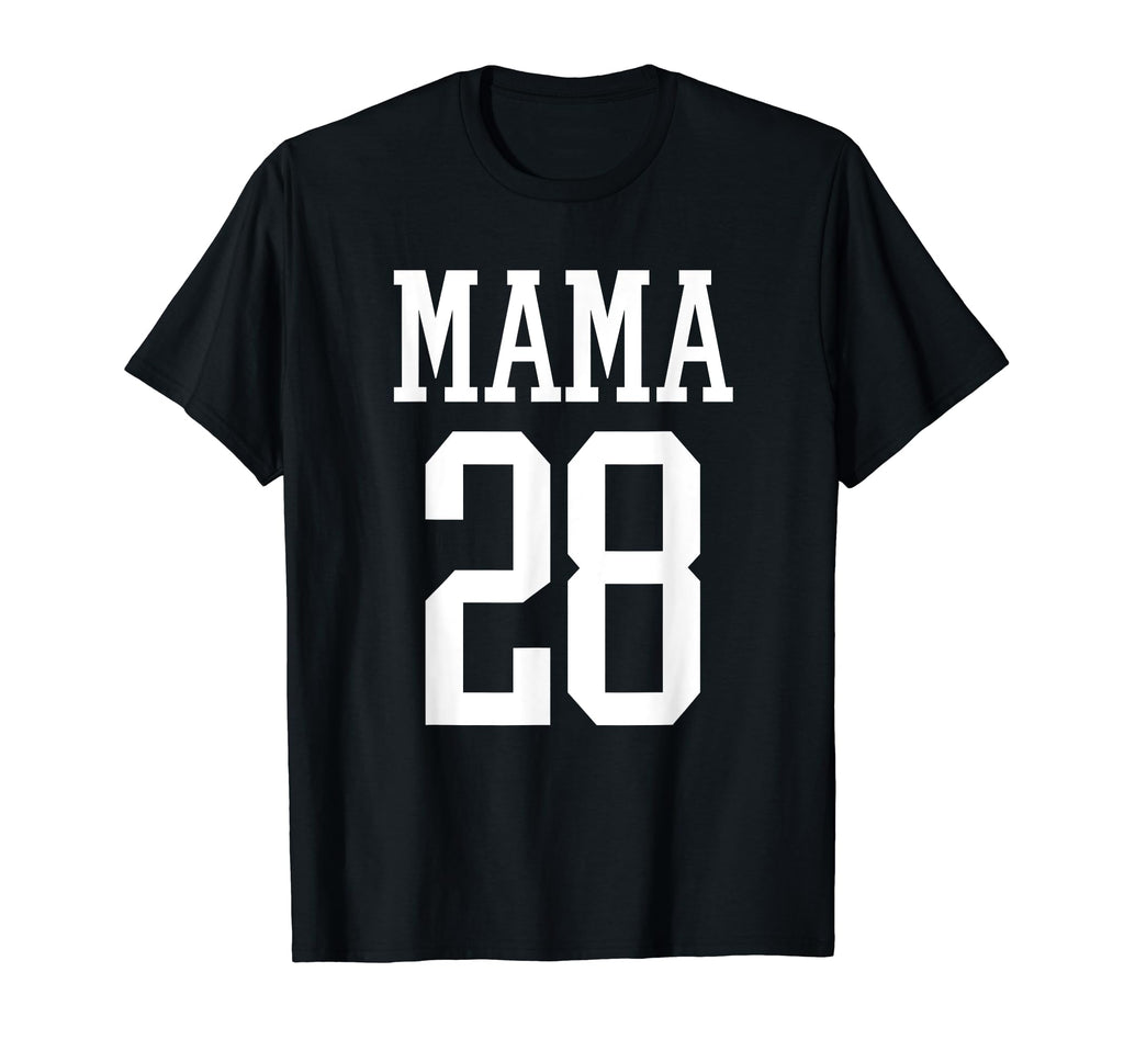 Number 28 Mama Biggest Fan Spirit Wear T-Shirt - Fun Novelty Design Unisex - T-Shirt, Sweatshirt, Hoodie