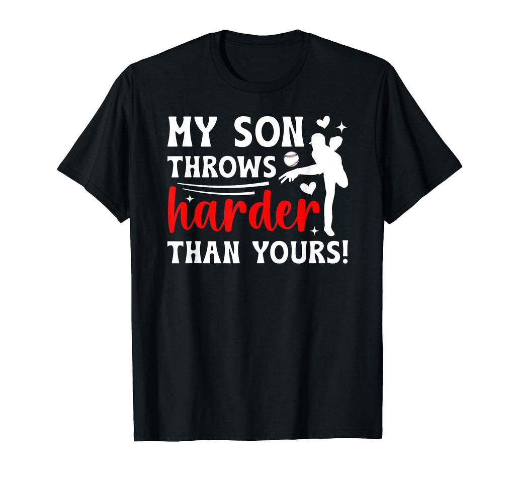 My Son Baseball Pitcher Mom Baseball T-Shirt - Graphic Print Men Women - T-Shirt, Sweatshirt, Hoodie