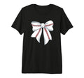 Baseball Coquette Bow Baseball Mom Mama Tri T-Shirt - Graphic Print Unisex - T-Shirt, Sweatshirt, Hoodie