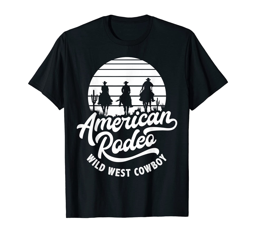 American Rodeo Wild West Cowboy Party T-Shirt - Fun Novelty Design Unisex - T-Shirt, Sweatshirt, Hoodie