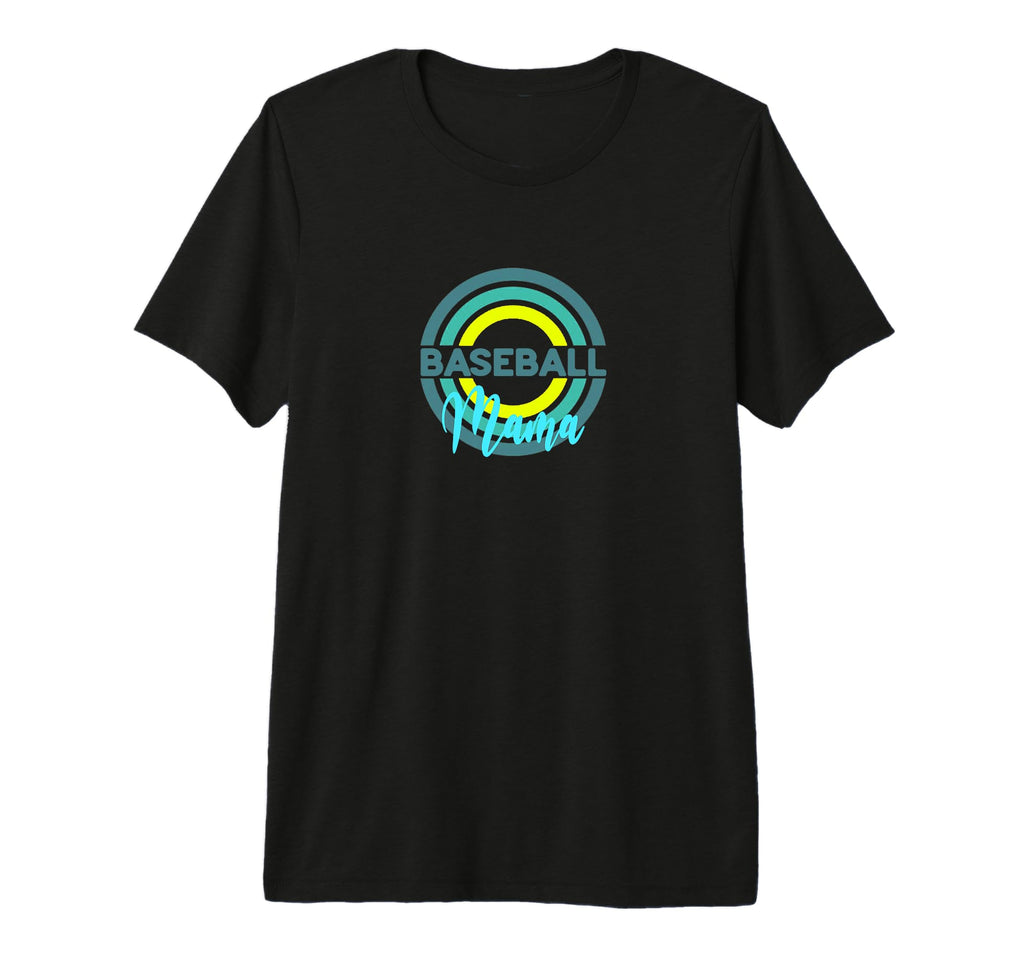 Baseball Mama Modern Baseball Circles Tri T-Shirt - Unique Graphic Unisex - T-Shirt, Sweatshirt, Hoodie
