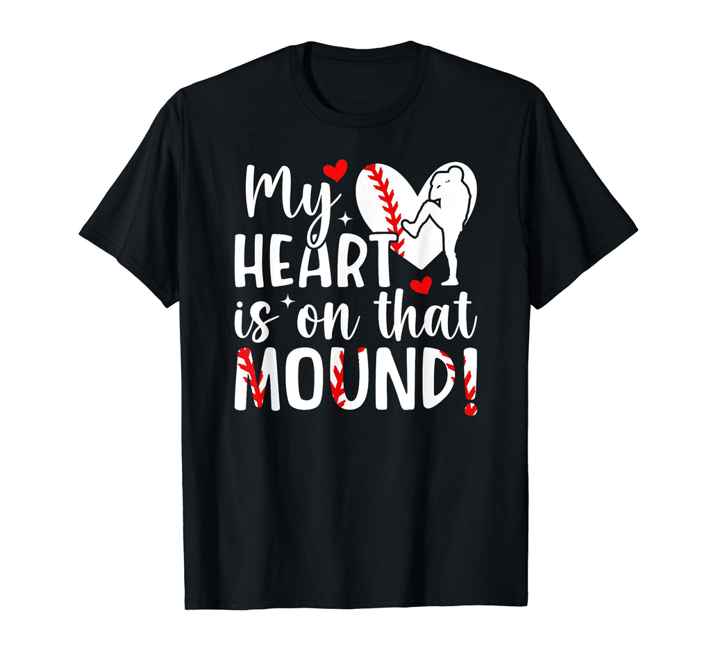 Mound Baseball Pitcher Mom Baseball T-Shirt - Casual Everyday Wear Unisex - T-Shirt, Sweatshirt, Hoodie
