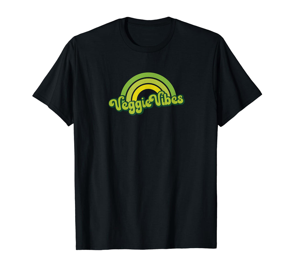 Veggie Vibes 70S 80S Green Rainbow T-Shirt - Streetwear Style for Adults - T-Shirt, Sweatshirt, Hoodie