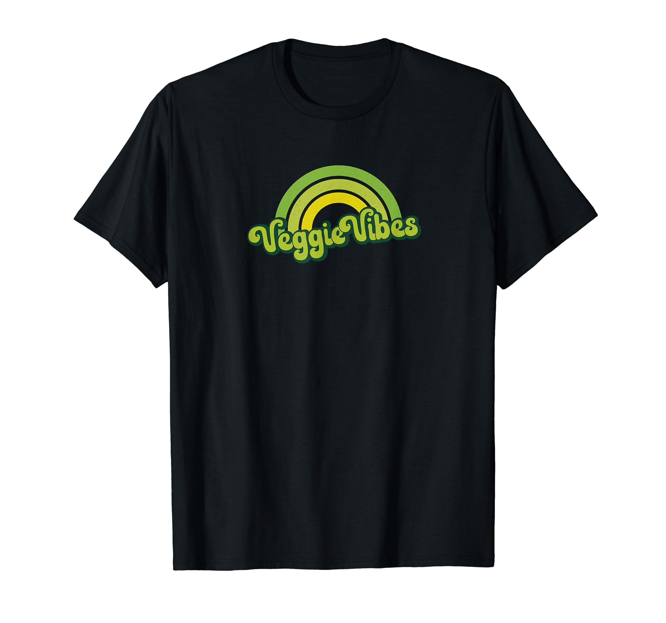 Veggie Vibes 70S 80S Green Rainbow T-Shirt - Streetwear Style for Adults - T-Shirt, Sweatshirt, Hoodie