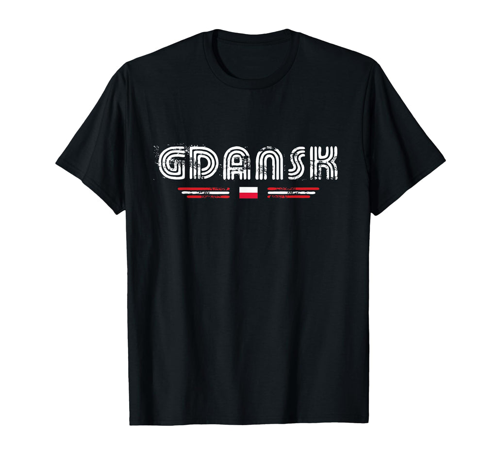 Gdansk Poland 70S 80S Type T-Shirt - Trendy Graphic for Adults - T-Shirt, Sweatshirt, Hoodie