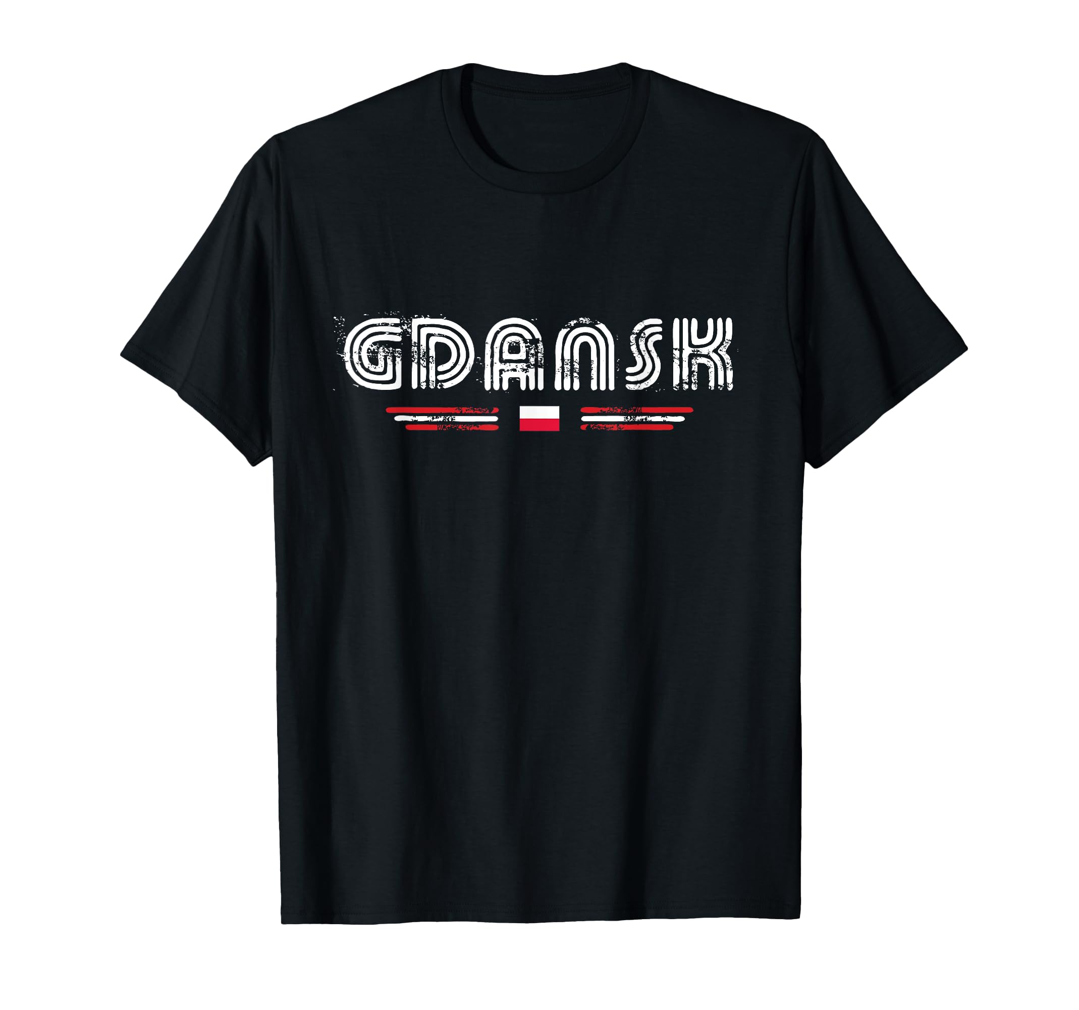 Gdansk Poland 70S 80S Type T-Shirt - Trendy Graphic for Adults - T-Shirt, Sweatshirt, Hoodie