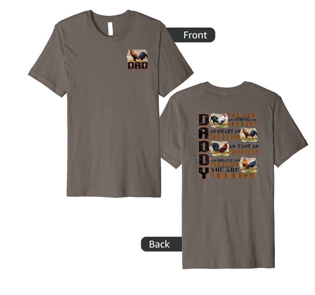 Mens Rooster Dad Game Fowl Dad T-Shirt - Fun Novelty Design Men Women - T-Shirt, Sweatshirt, Hoodie