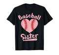 Baseball Sister Baseball Heart T-Shirt - Fun Novelty Design Men Women - T-Shirt, Sweatshirt, Hoodie