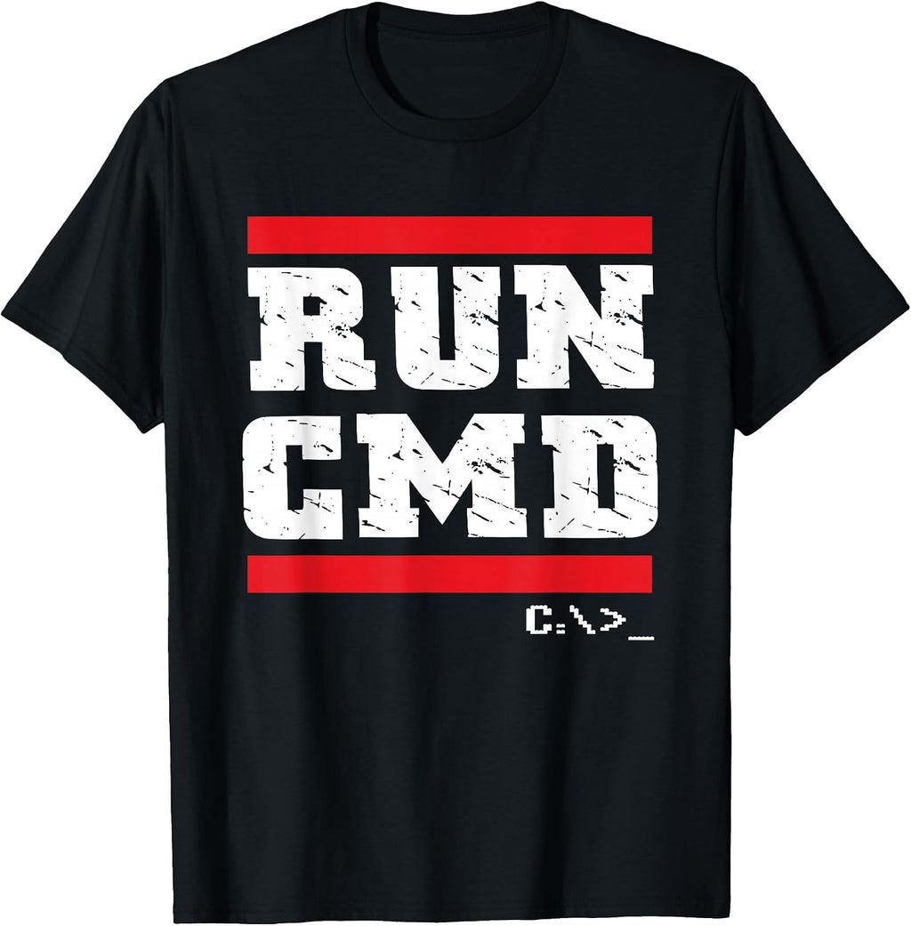 Run CMD Programmer Coder Computer Nerd Gift - Adult & Kids T-Shirts, Sweatshirts & Hoodies apparel design preview 1