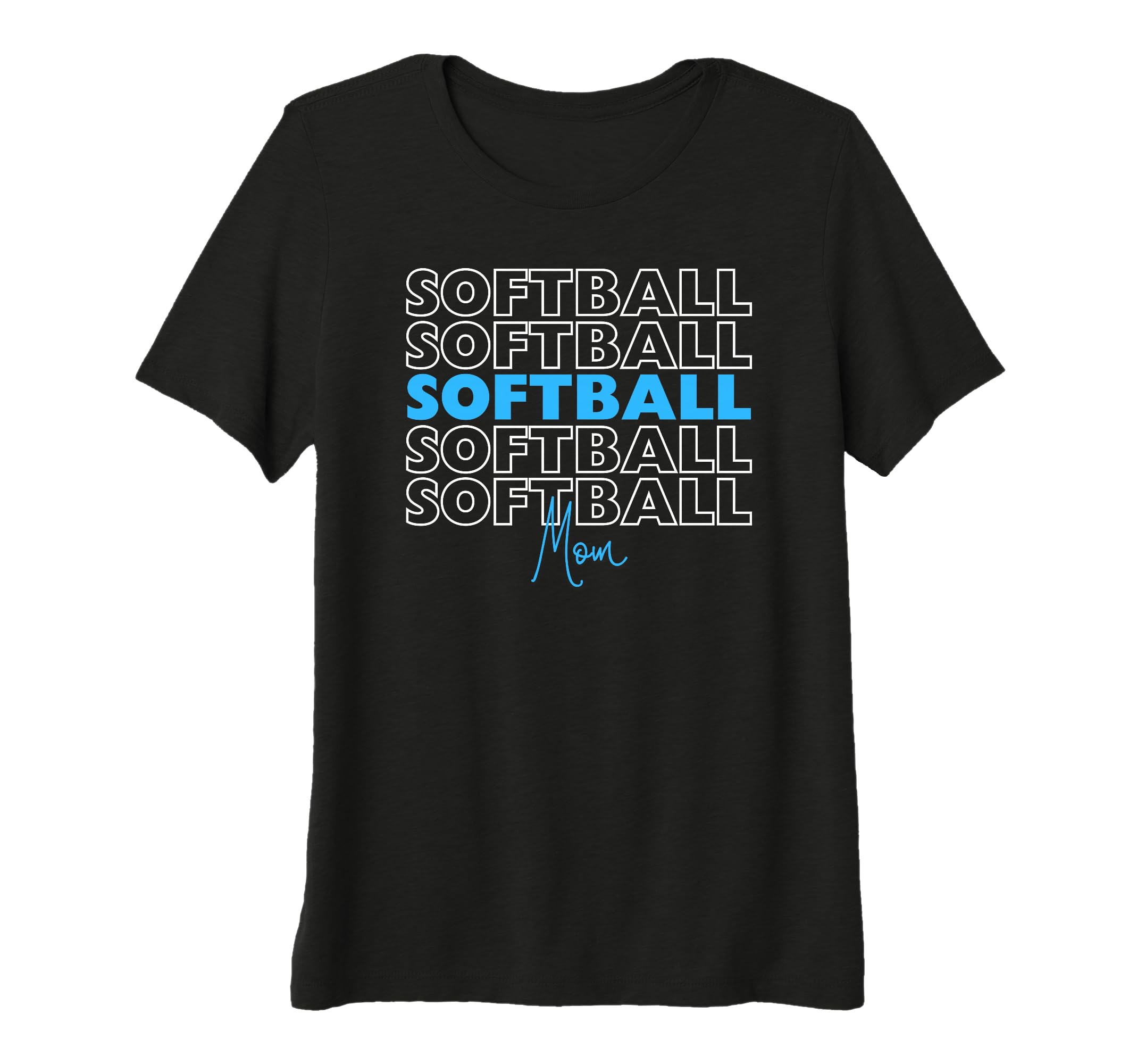Womens Softball Mom Blue Softball Team T-Shirt - Minimalist Print Unisex - T-Shirt, Sweatshirt, Hoodie