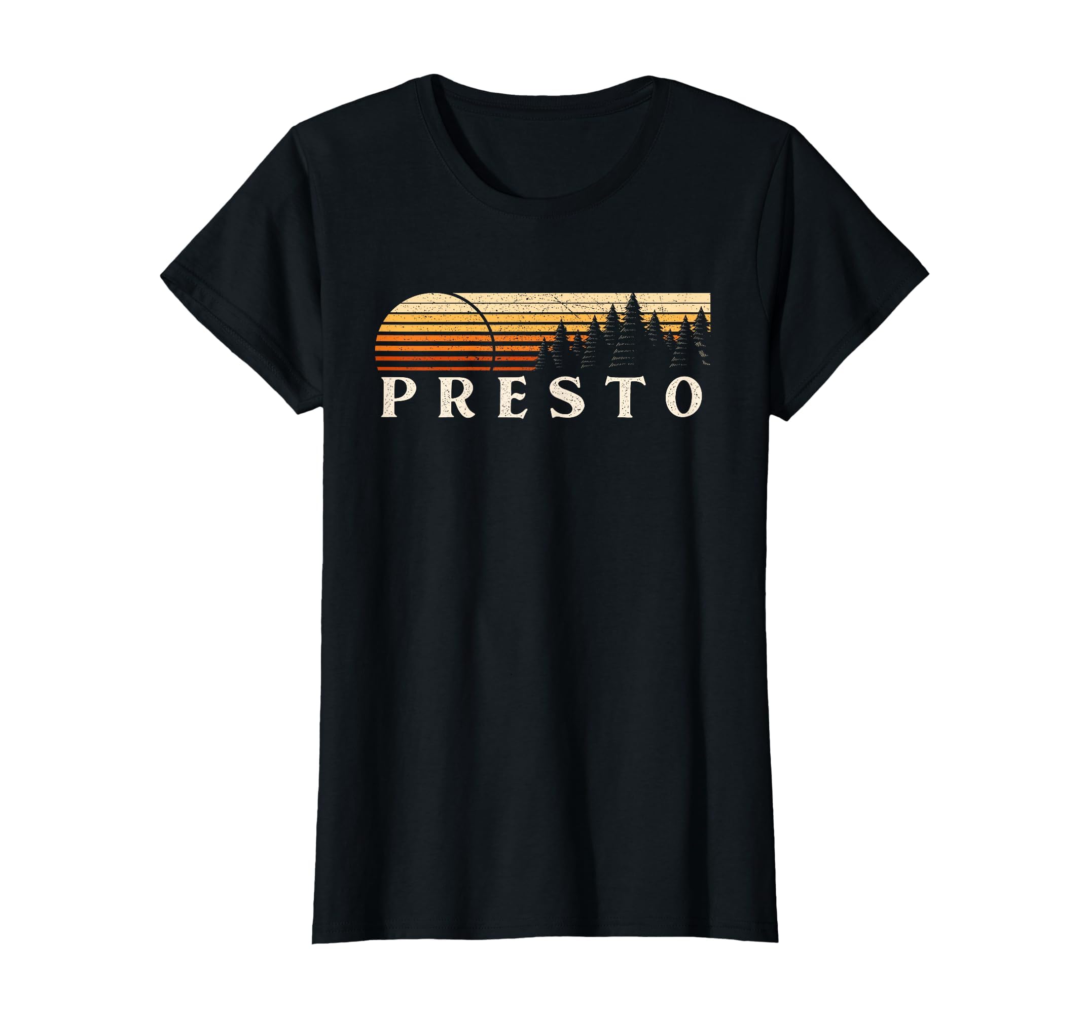 Presto Pa Evergreen Sunset Eighties T-Shirt - Custom Art Print Men Women - T-Shirt, Sweatshirt, Hoodie