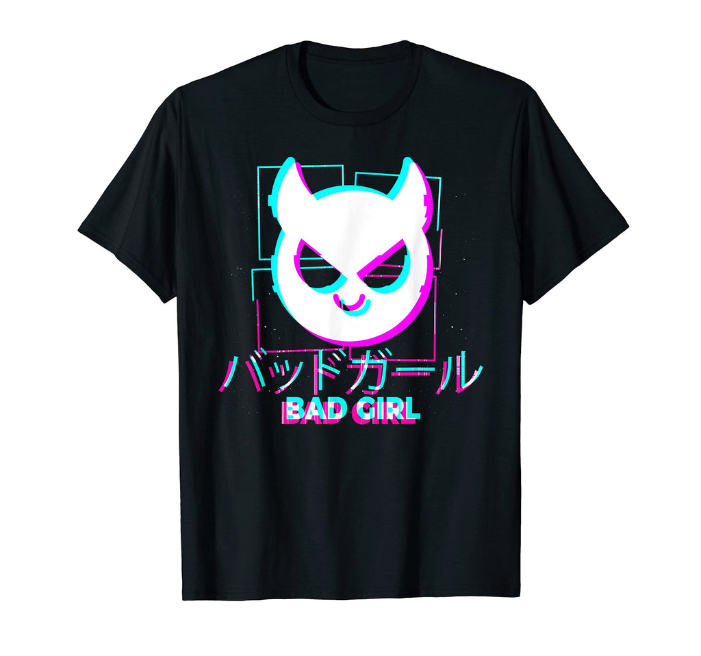 Japanese Glitch Bad Anime Aesthetic T-Shirt - Minimalist Print for Adults - T-Shirt, Sweatshirt, Hoodie