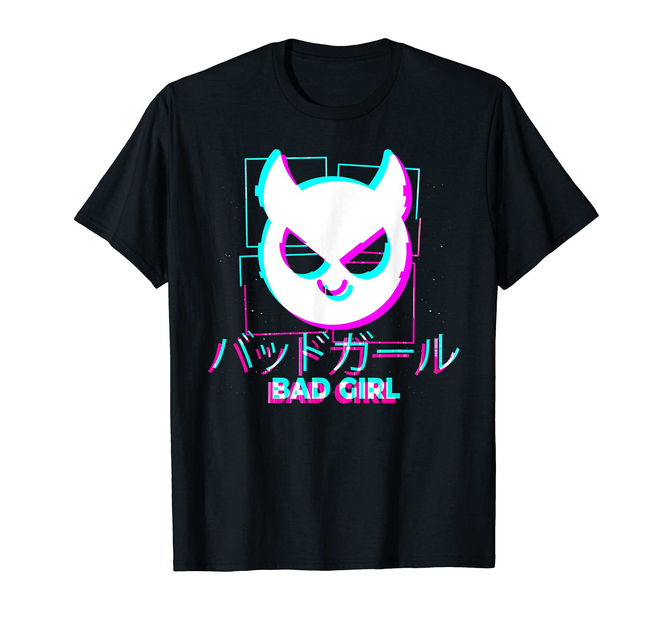 Japanese Glitch Bad Anime Aesthetic T-Shirt - Minimalist Print for Adults - T-Shirt, Sweatshirt, Hoodie
