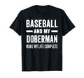 Baseball And My Doberman Mama Dog T-Shirt - Custom Art Print Men Women - T-Shirt, Sweatshirt, Hoodie