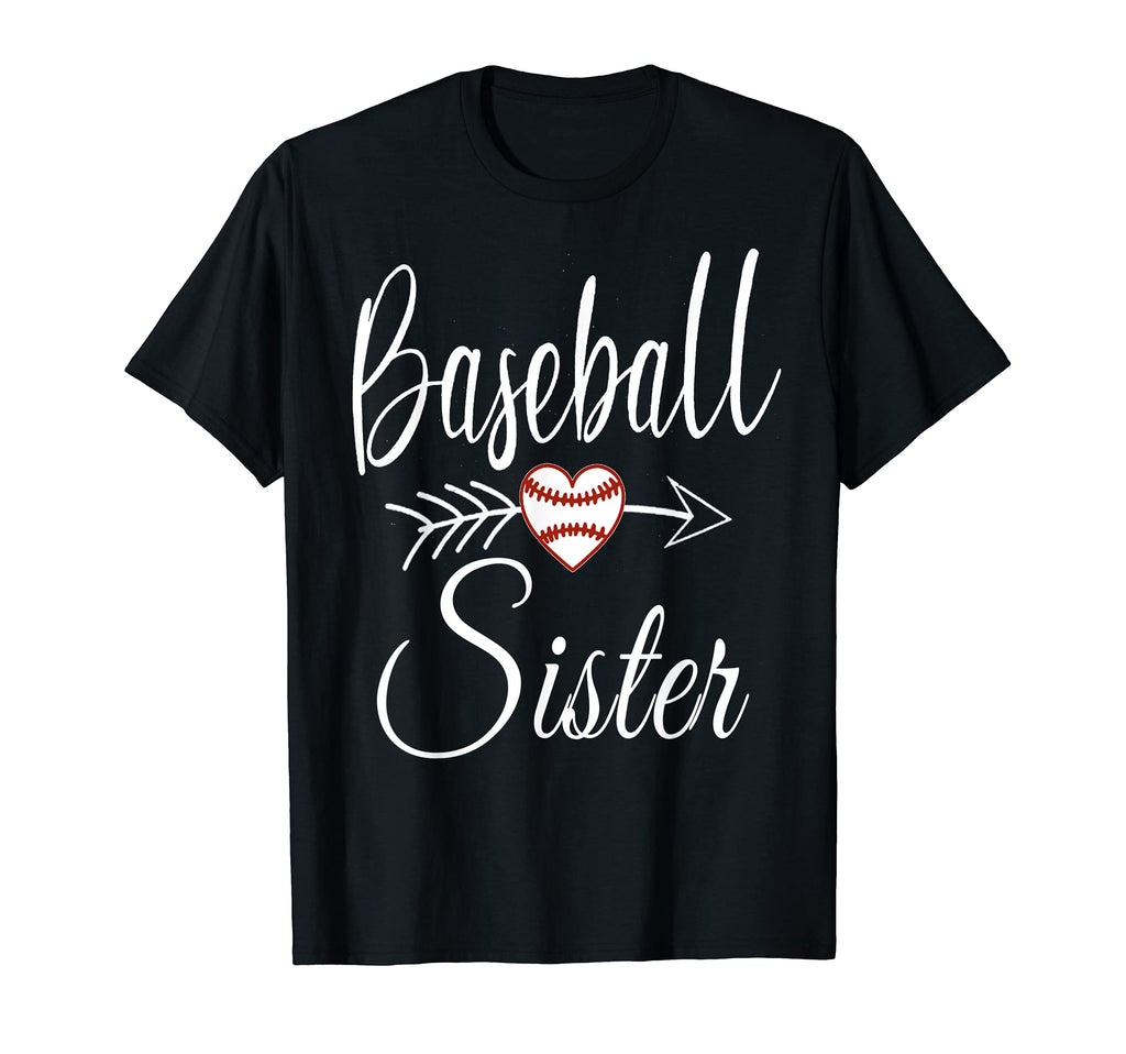 Baseball Sister Heart Baseball Lovers T-Shirt - Unique Graphic Men Women - T-Shirt, Sweatshirt, Hoodie