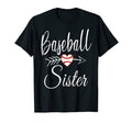 Baseball Sister Heart Baseball Lovers T-Shirt - Unique Graphic Men Women - T-Shirt, Sweatshirt, Hoodie
