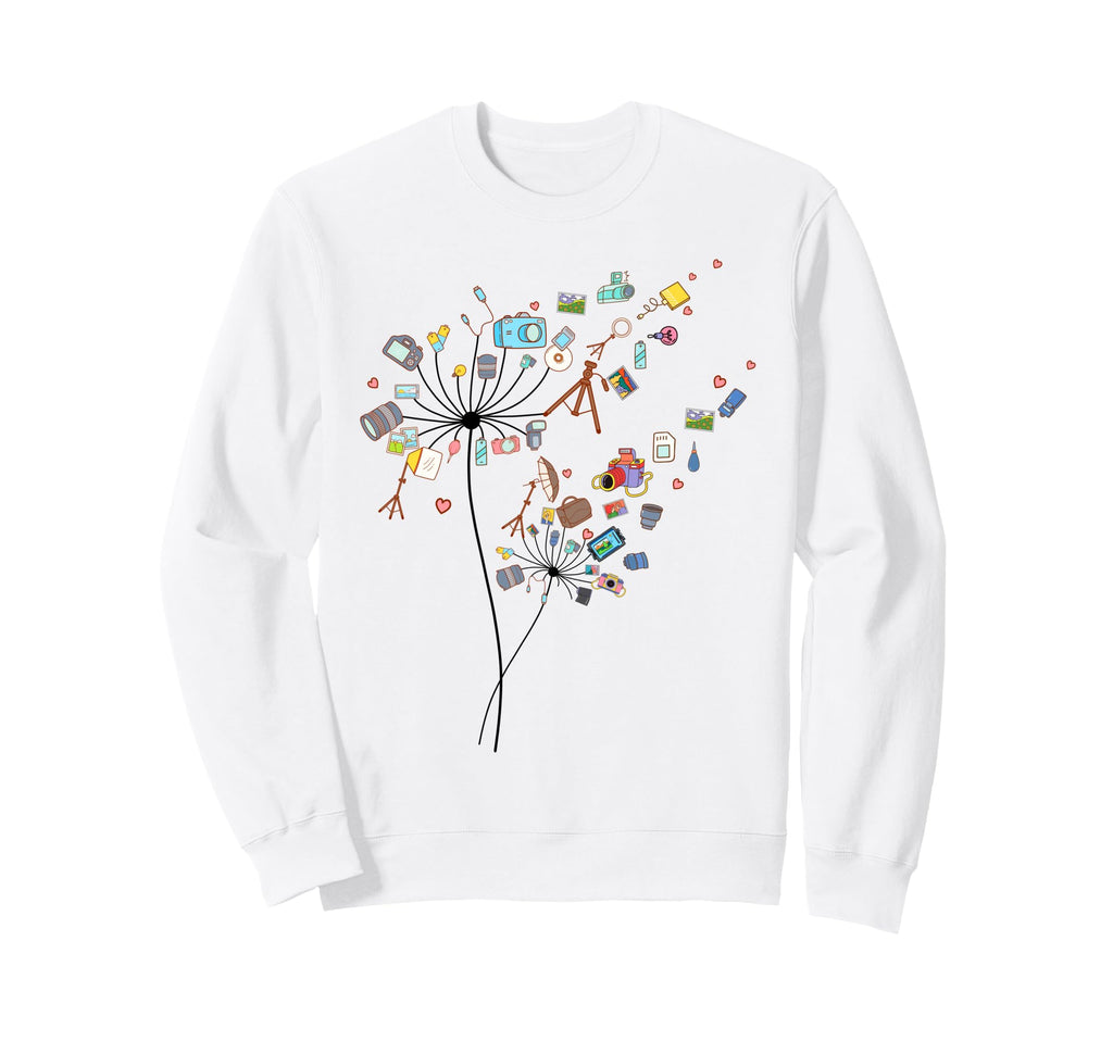 Photographer Camera Dandelion Sweatshirt - Trendy Graphic Men Women - T-Shirt, Sweatshirt, Hoodie