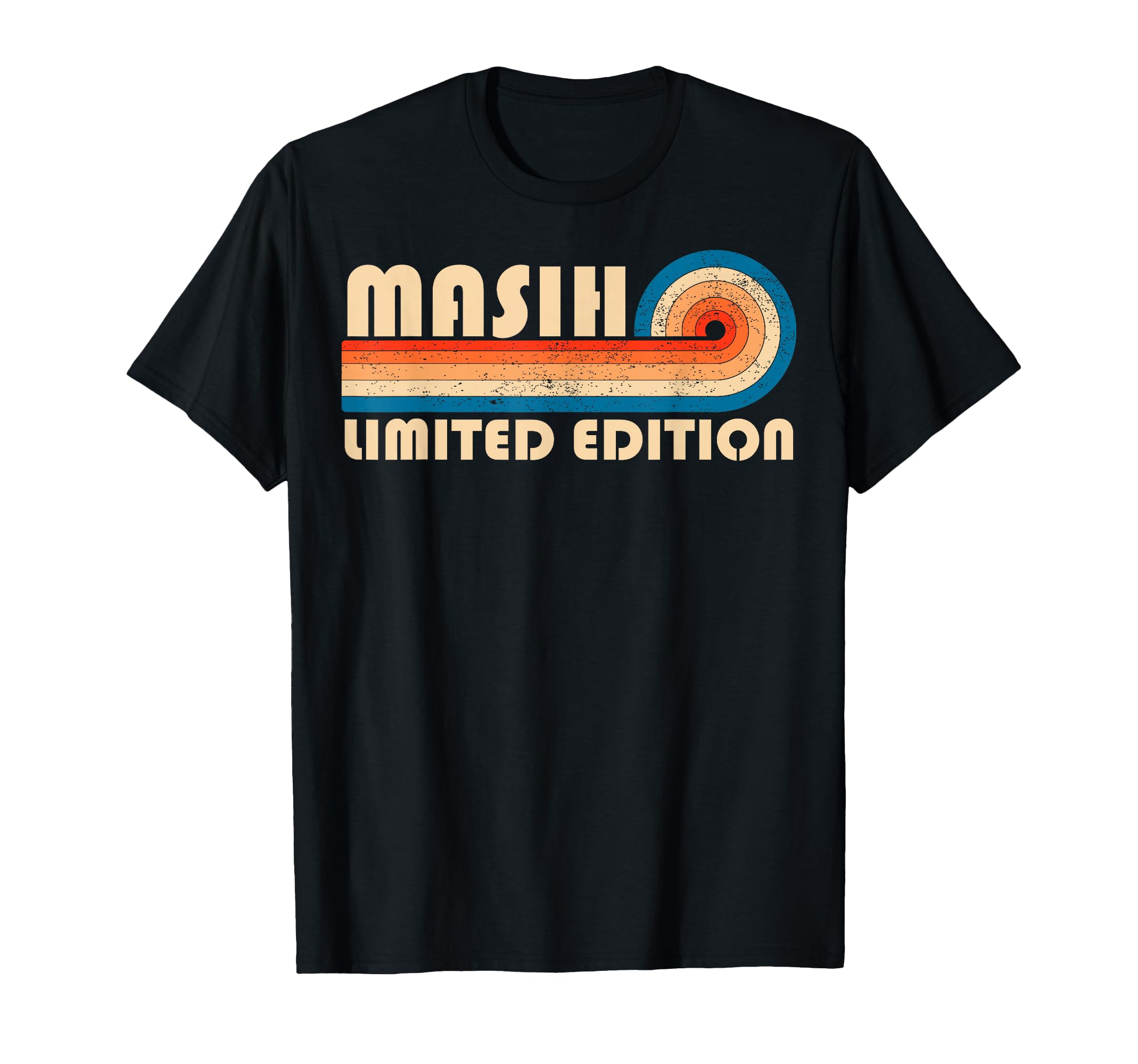 Masih 70S 80S Sunset Stripe T-Shirt - Fun Novelty Design for Adults - T-Shirt, Sweatshirt, Hoodie