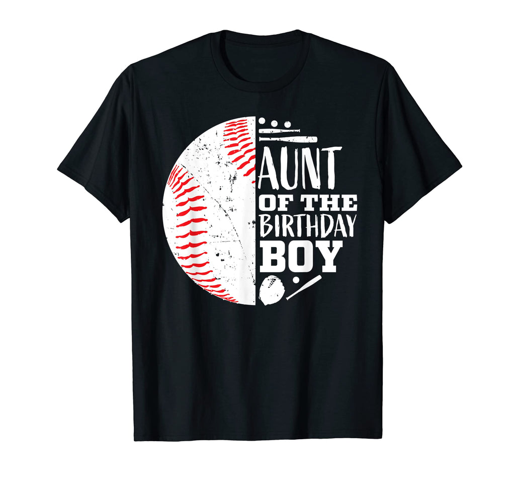 Aunt Birthday Baseball Themed Party T-Shirt - Aesthetic Graphic Men Women - T-Shirt, Sweatshirt, Hoodie