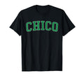Chico Ca Distressed Green Varsity T-Shirt - Casual Everyday Wear for Adults - T-Shirt, Sweatshirt, Hoodie