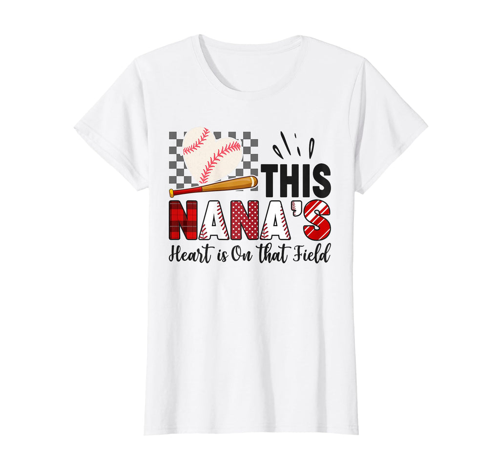 Baseball Nana Heart Field Game Day T-Shirt - Aesthetic Graphic for Adults - T-Shirt, Sweatshirt, Hoodie