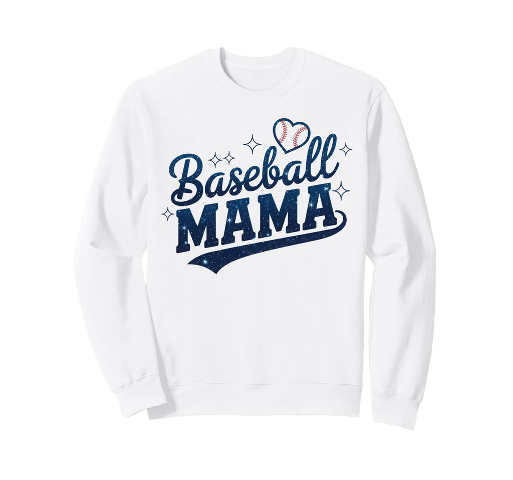 Sparkle Baseball Mama Womens Baseball Sweatshirt - Trendy Graphic Unisex - T-Shirt, Sweatshirt, Hoodie